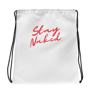 Stay Naked Drawstring Bag